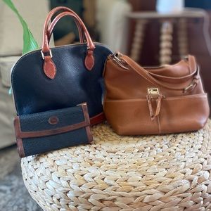 Bundle of Dooney & Bourke purses and wallet.
